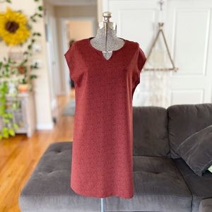 Apt 9 Dark red and black small loose fit short sleeve dress